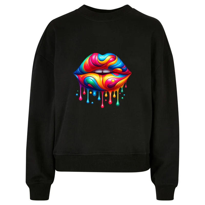Ladies Oversized Sweatshirt - Lips