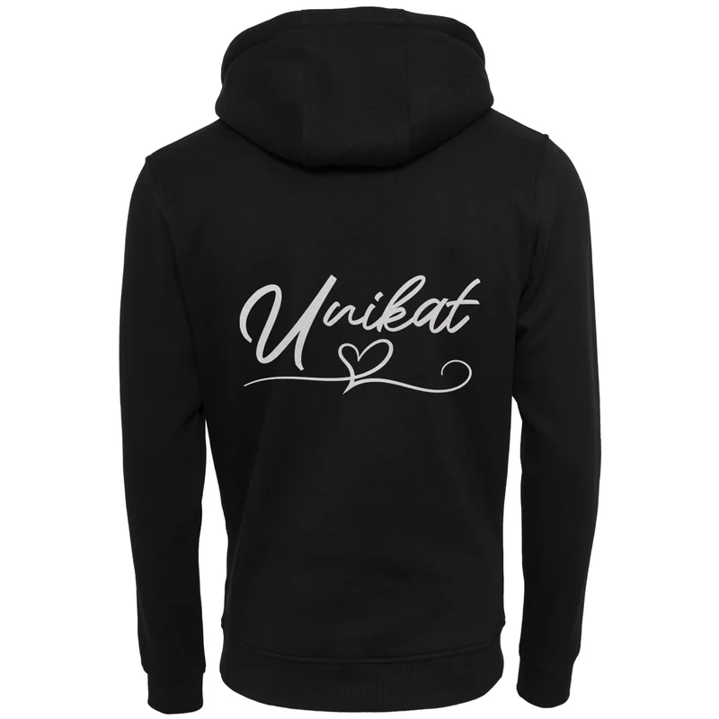 ZIP Hoodie - Unikat Druck Weiss Glitter - verschiedene Farben zur Auswahl