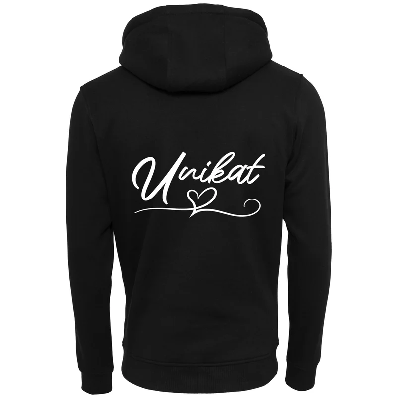 ZIP Hoodie - Unikat Druck Weiss - verschiedene Farben zur Auswahl