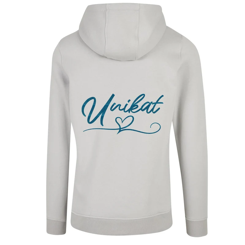 ZIP Hoodie - Unikat Druck Blau Glitter - verschiedene Farben zur Auswahl
