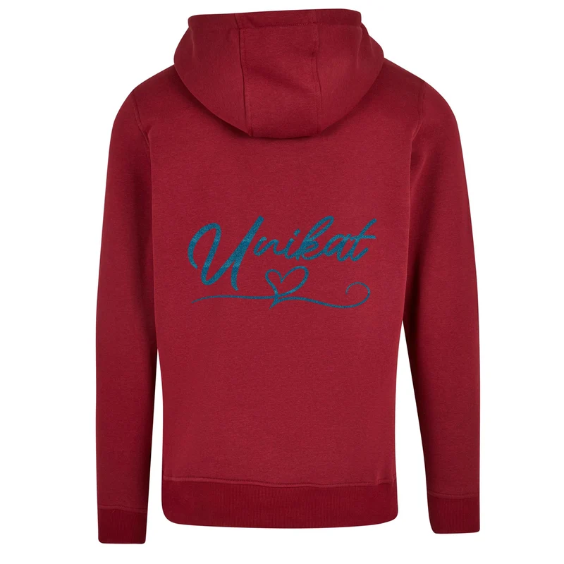 ZIP Hoodie - Unikat Druck Blau Glitter - verschiedene Farben zur Auswahl