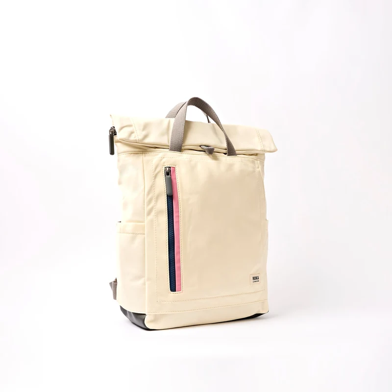 ROKA Camden J Rucksack aus recyceltem Nylon mit Wachspapierstreifen, mittelgroß