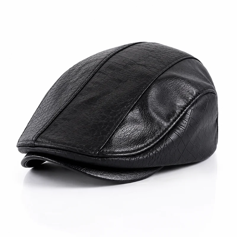 CrownCraft – Elegante Leder-Schlappmütze