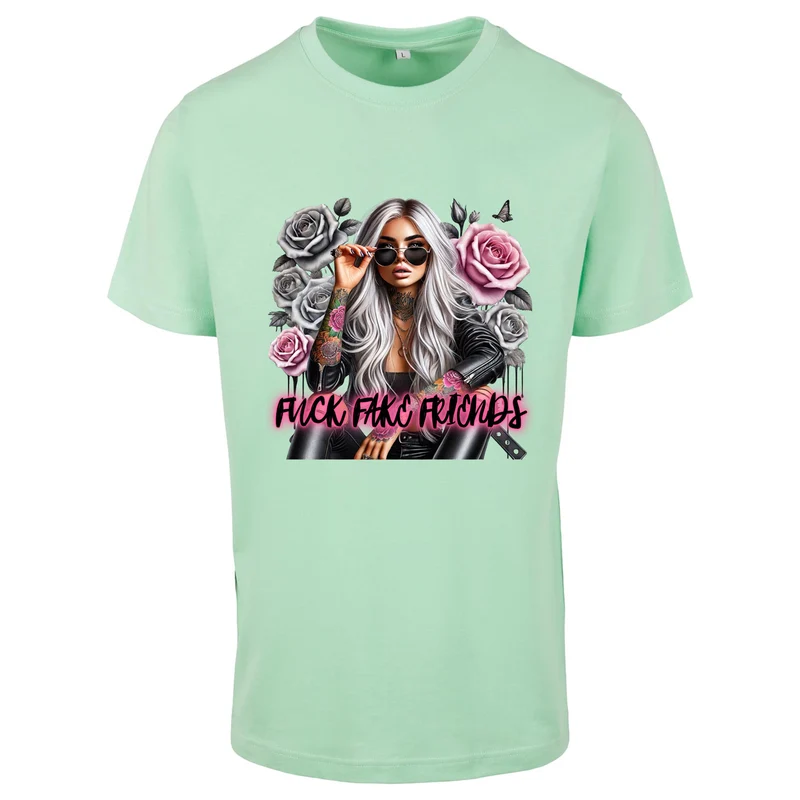 T-Shirt Shirt - Woman Fuck Fake Friends