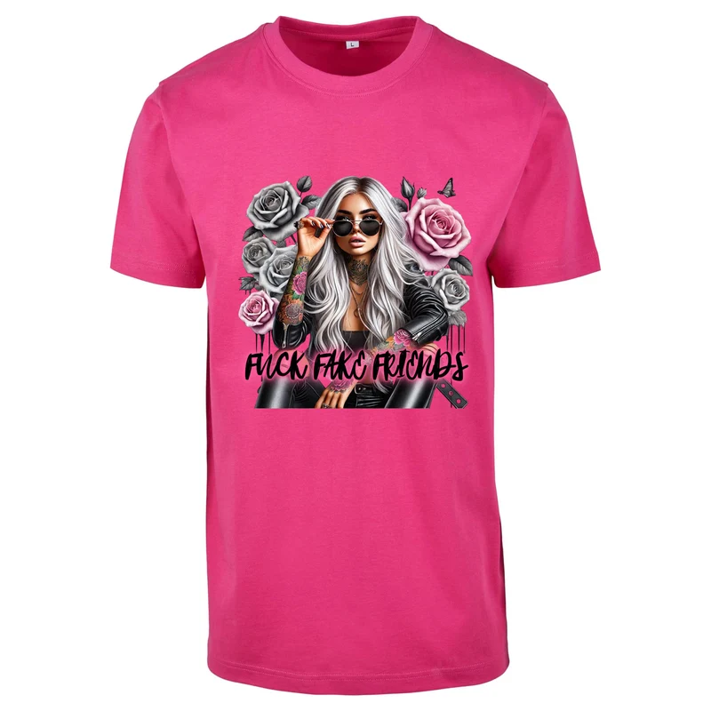 T-Shirt Shirt - Woman Fuck Fake Friends