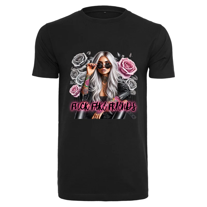 T-Shirt Shirt - Woman Fuck Fake Friends