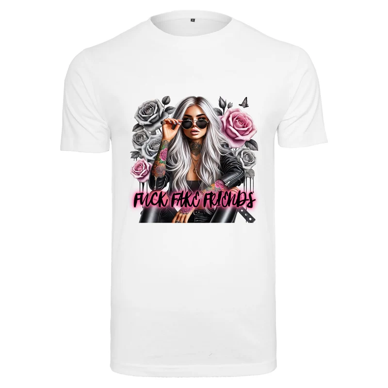 T-Shirt Shirt - Woman Fuck Fake Friends