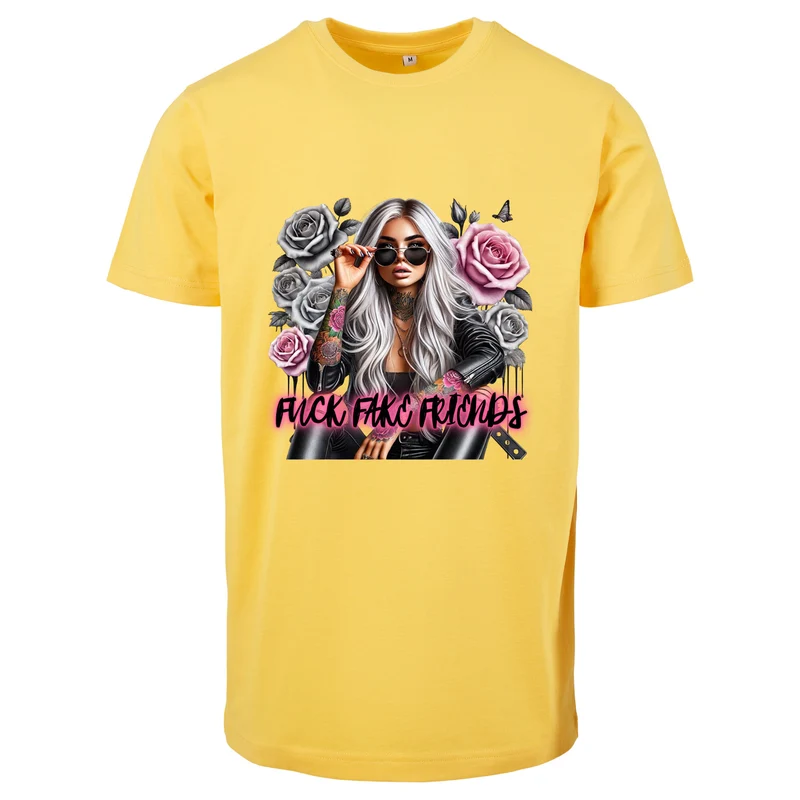 T-Shirt Shirt - Woman Fuck Fake Friends