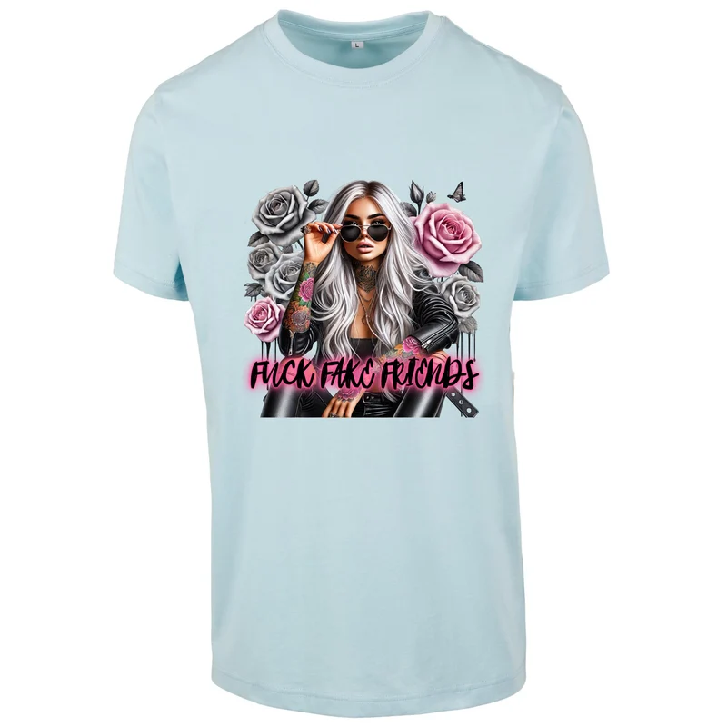 T-Shirt Shirt - Woman Fuck Fake Friends