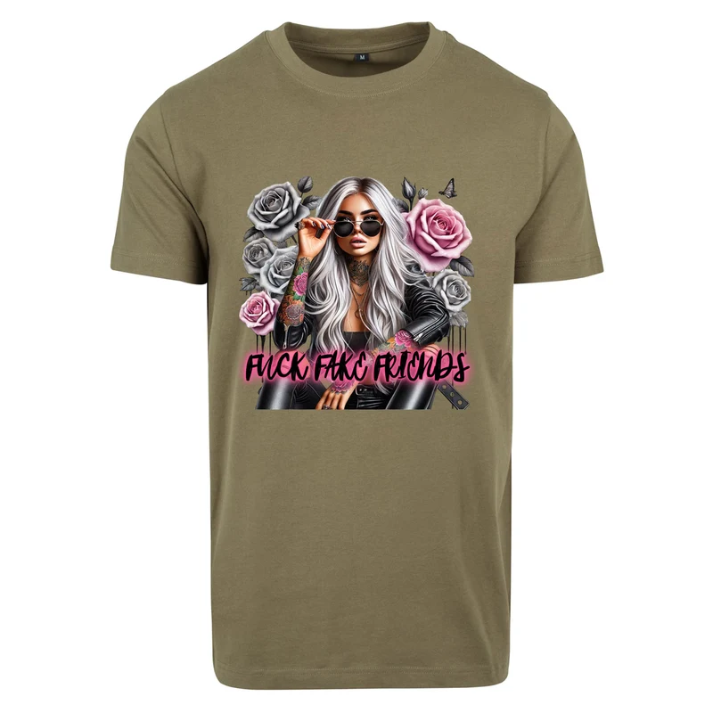 T-Shirt Shirt - Woman Fuck Fake Friends