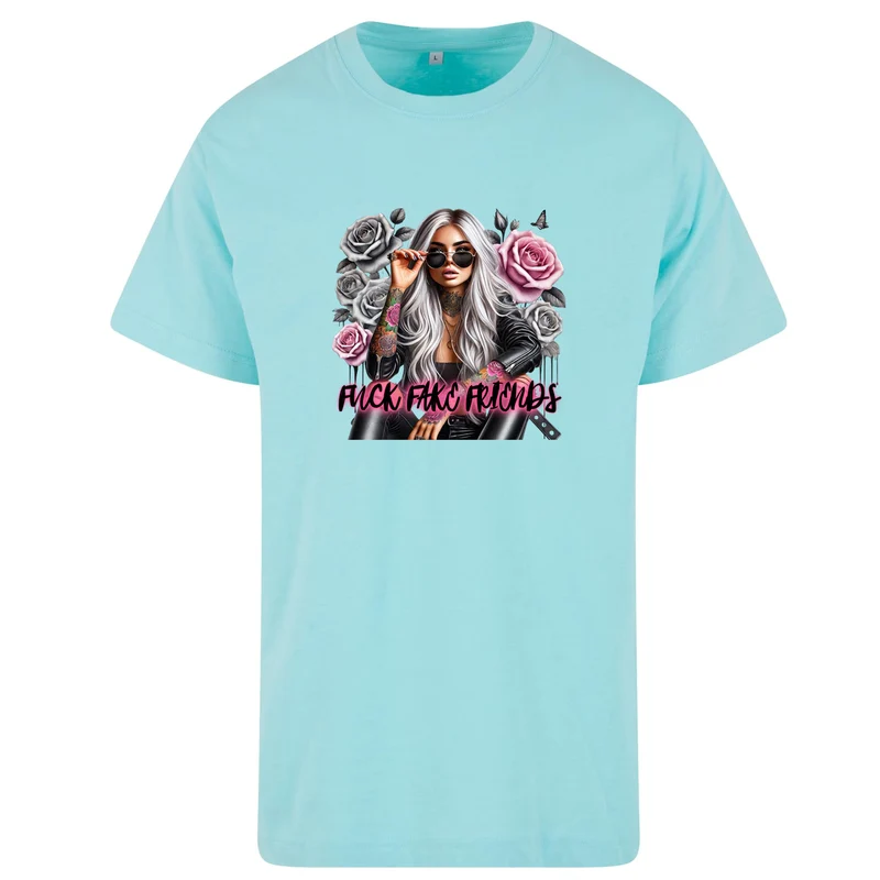 T-Shirt Shirt - Woman Fuck Fake Friends