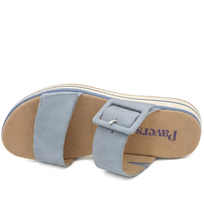Dual Adjustable Comfort Wedge Mules - GANG43000 / 329 040 - Blue