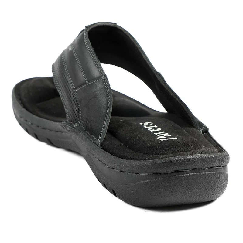 Leather Slip On Sandals - AATRA43002 / 328 935 - Black
