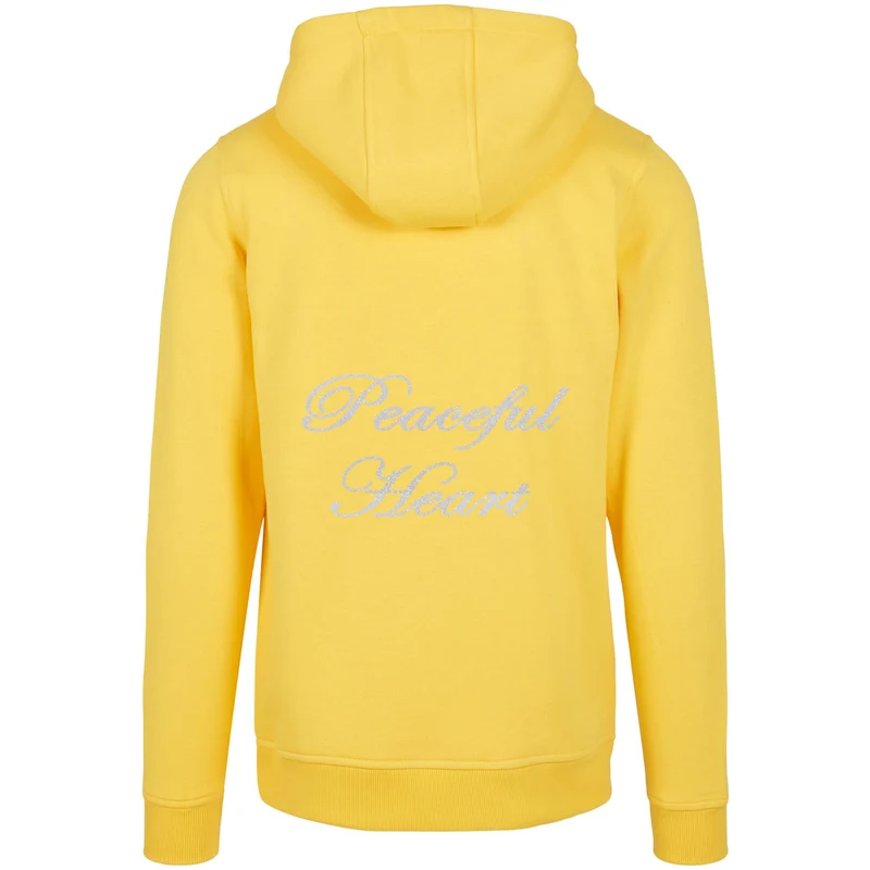 Hoodie - Peaceful Heart - Glitter Weiss/Hellblau