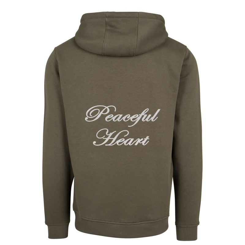 Hoodie - Peaceful Heart - Glitter Weiss/Hellblau