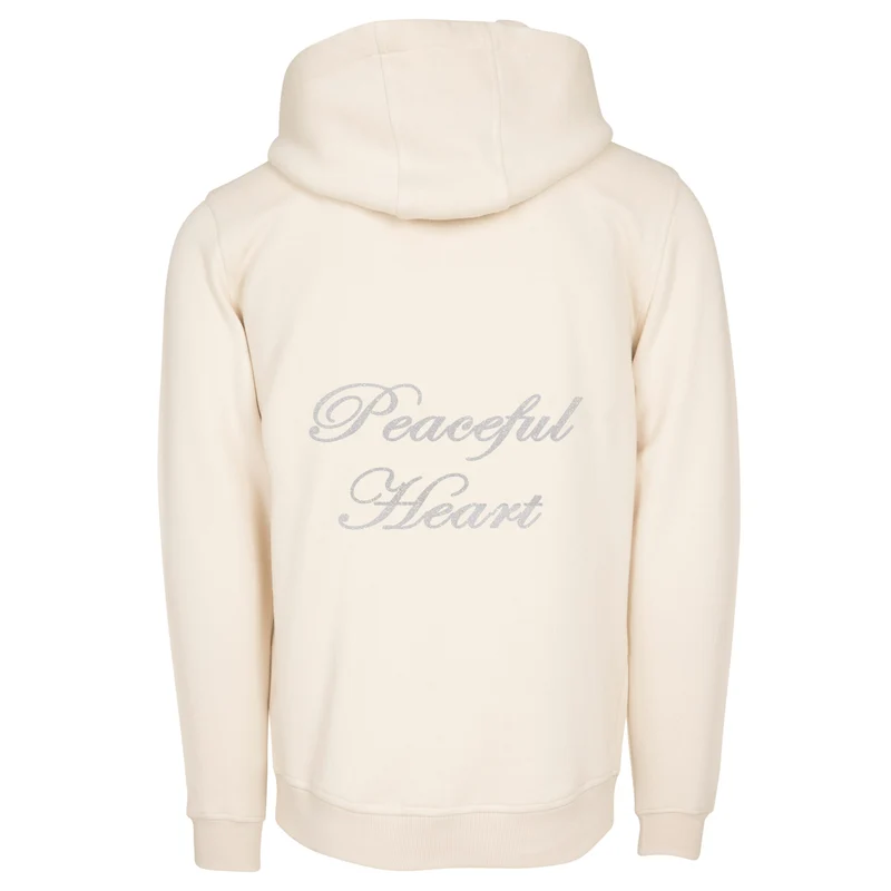 Hoodie - Peaceful Heart - Glitter Weiss/Hellblau