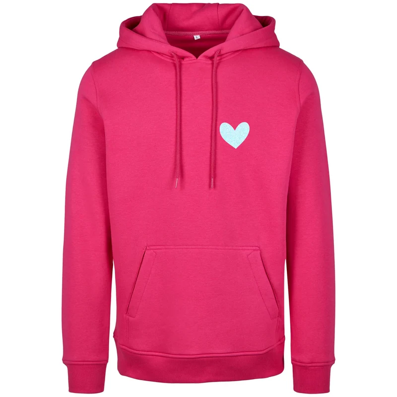 Hoodie - Peaceful Heart - Glitter Weiss/Hellblau