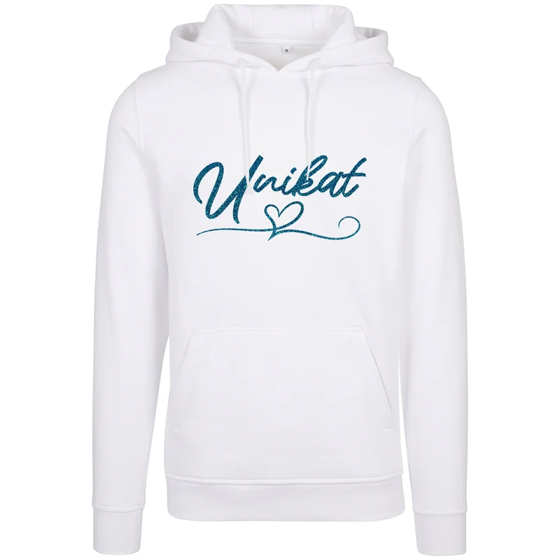 Hoodie - Unikat Druck Blau Glitter - verschiedene Farben zur Auswahl