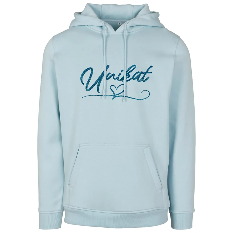 Hoodie - Unikat Druck Blau Glitter - verschiedene Farben zur Auswahl