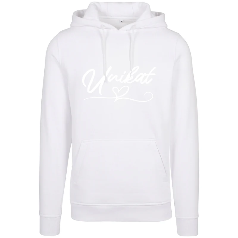 Hoodie - Unikat Druck Weiß Matt - verschiedene Farben zur Auswahl