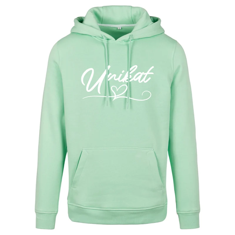Hoodie - Unikat Druck Weiß Matt - verschiedene Farben zur Auswahl
