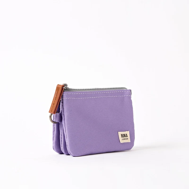 ROKA Carnaby Thistle Bloom Kleine Geldbörse aus recyceltem Canvas