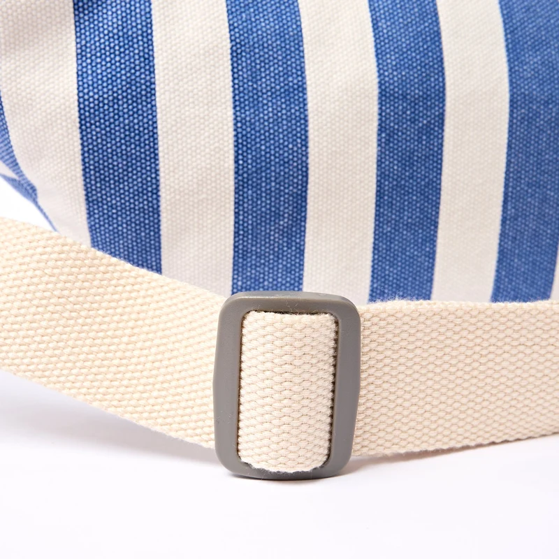 ROKA Mill Hill Umhängetasche aus Baumwoll-Canvas | Denim-Streifen