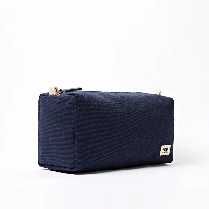 ROKA Mayfair Waschtasche aus Baumwoll-Canvas | Mitternacht