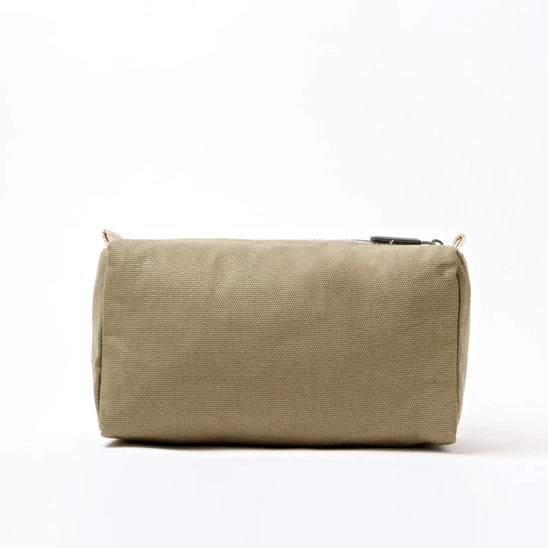 ROKA Mayfair Waschtasche aus Baumwoll-Canvas | Taupe