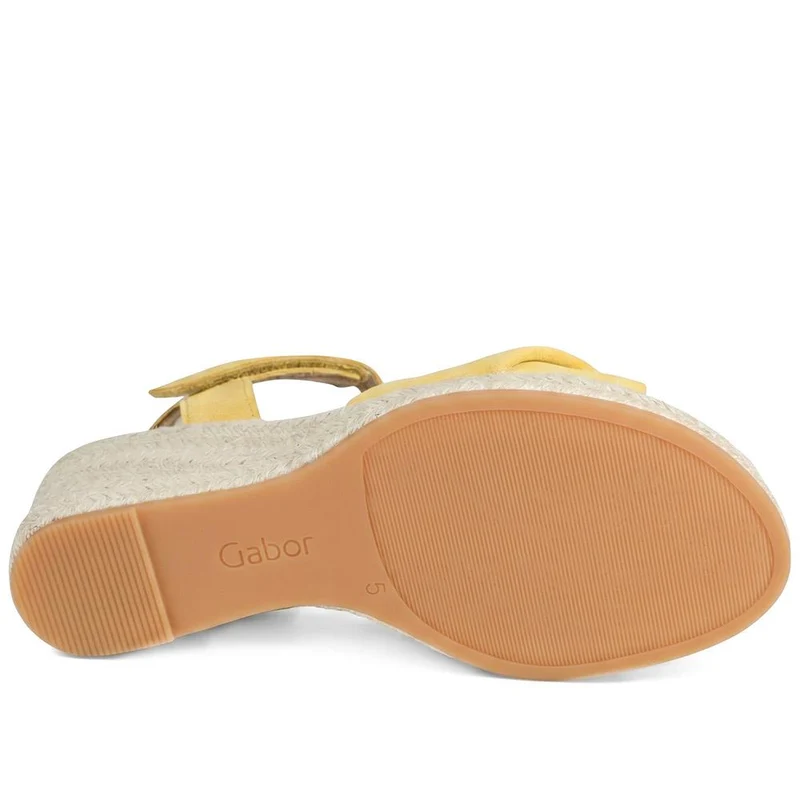 Gabor Leather Wedge Heel Espadrilles - GABC43524 / 330 463 - Yellow