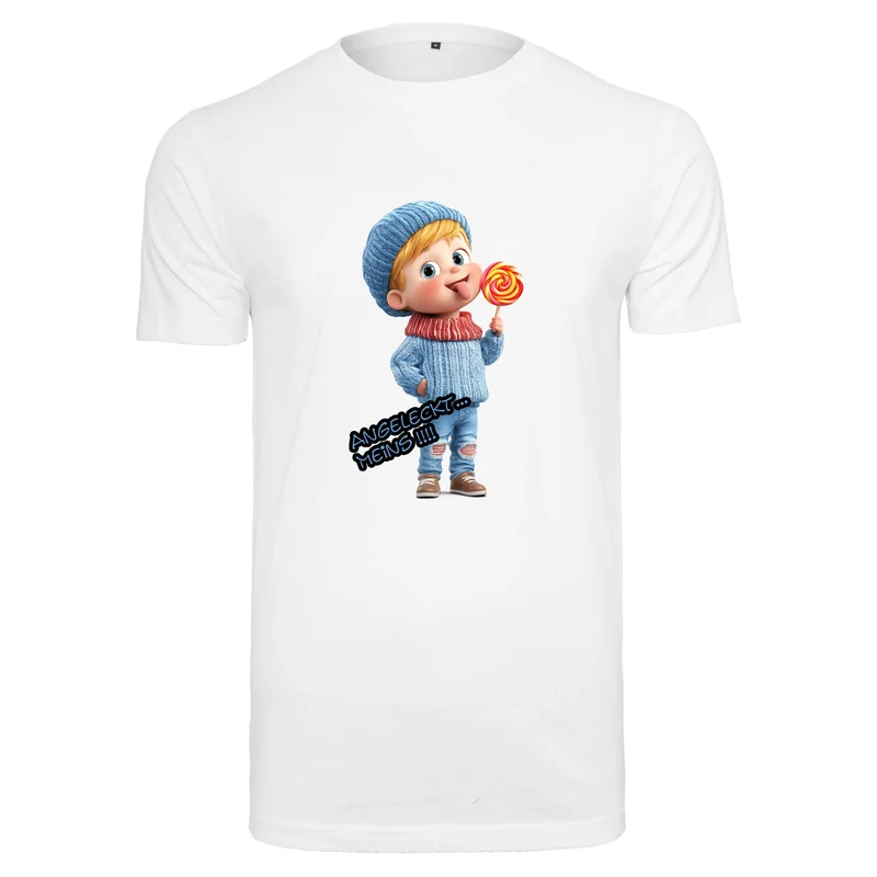 T-Shirt Shirt - Junge Angeleckt Meins !!! - verschiedene Farben zur Auswahl