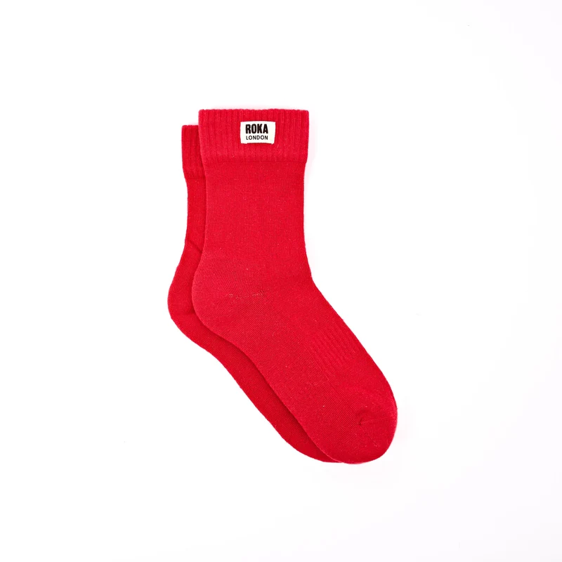 ROKA Wimbledon Bio-Baumwollsocken | Scharlachrot