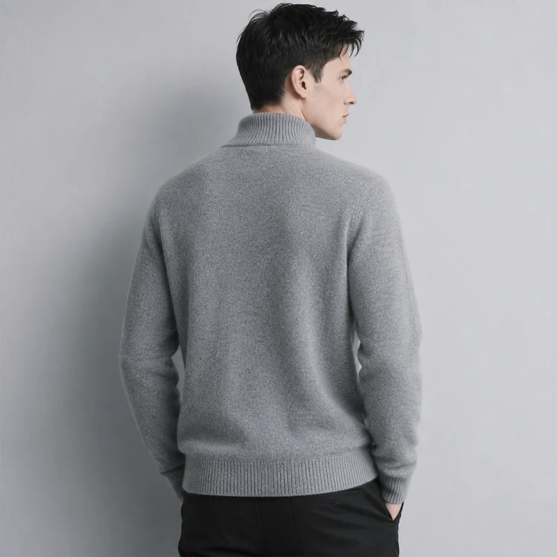 Sumuel – Strickpullover Mit Reißverschluss Und Geripptem Kragen