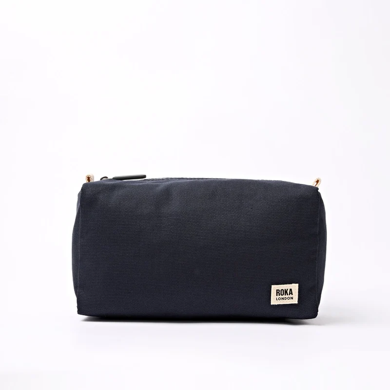 ROKA Mayfair Waschtasche aus Baumwoll-Canvas | Rauch