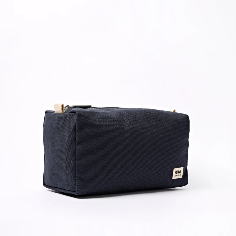ROKA Mayfair Waschtasche aus Baumwoll-Canvas | Rauch