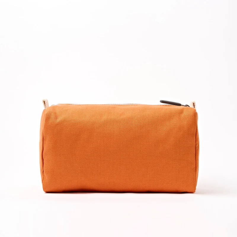 ROKA Mayfair Waschtasche aus Baumwoll-Canvas | Gebranntes Orange