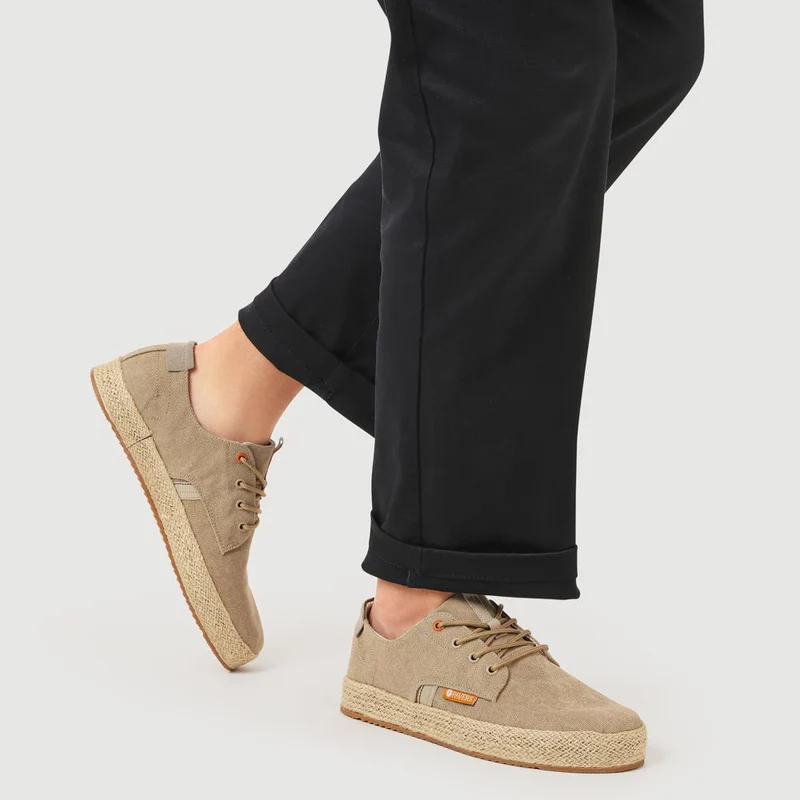 Cushioned Lace-Up Shoes - XIAM41016 / 327 171 - Beige