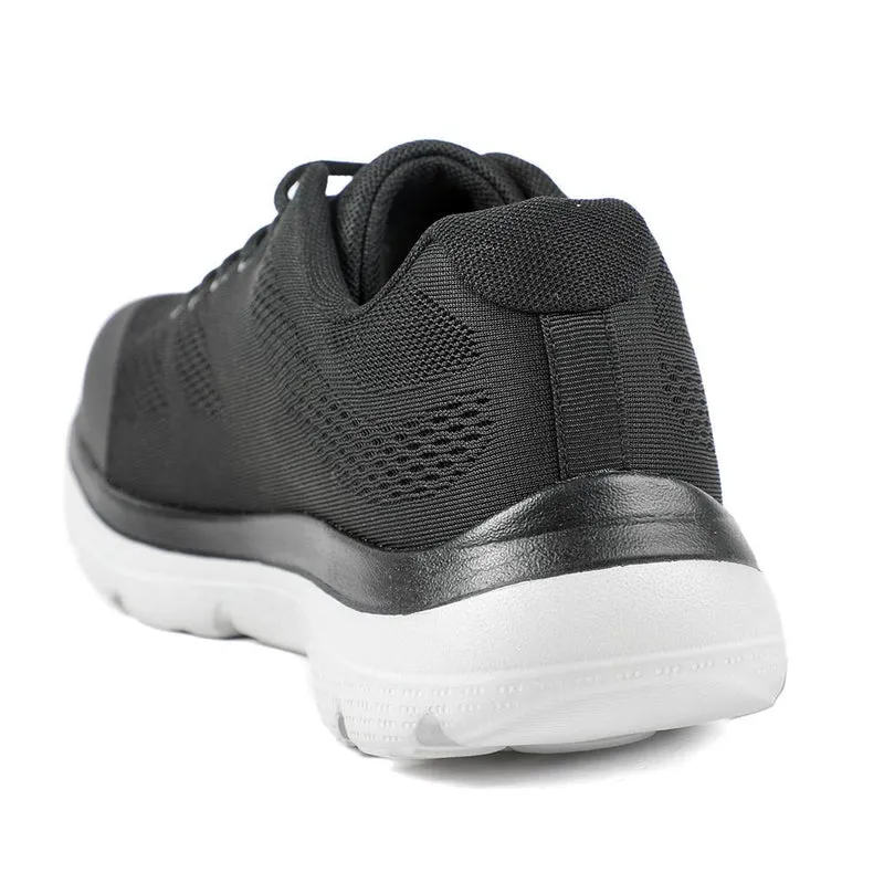 Wide Fit Memory Foam Lace Up Trainers - BOJIE43001 / 328 889 - Black