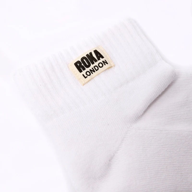 ROKA Wembley Bio-Baumwoll-Crop-Socken | Cremeweiß