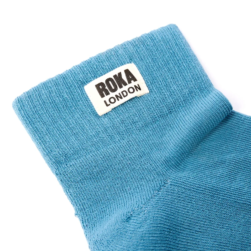 ROKA Wembley Bio-Baumwoll-Crop-Socken | Adriatisch