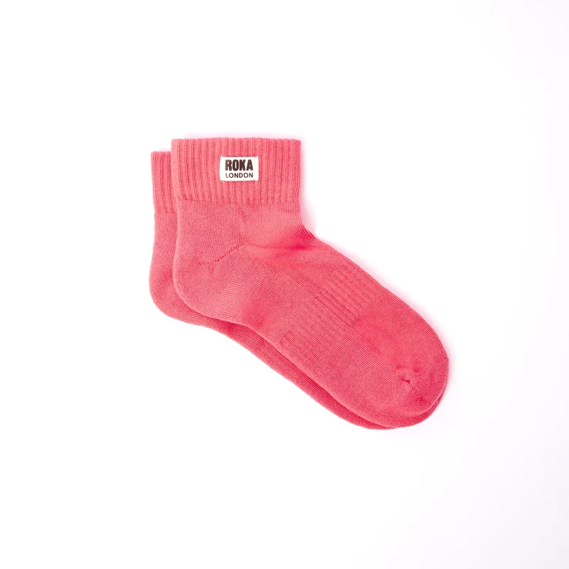 ROKA Wembley Bio-Baumwoll-Crop-Socken | Sugar Coral