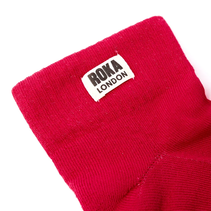 ROKA Wembley Bio-Baumwoll-Crop-Socken | Scharlachrot
