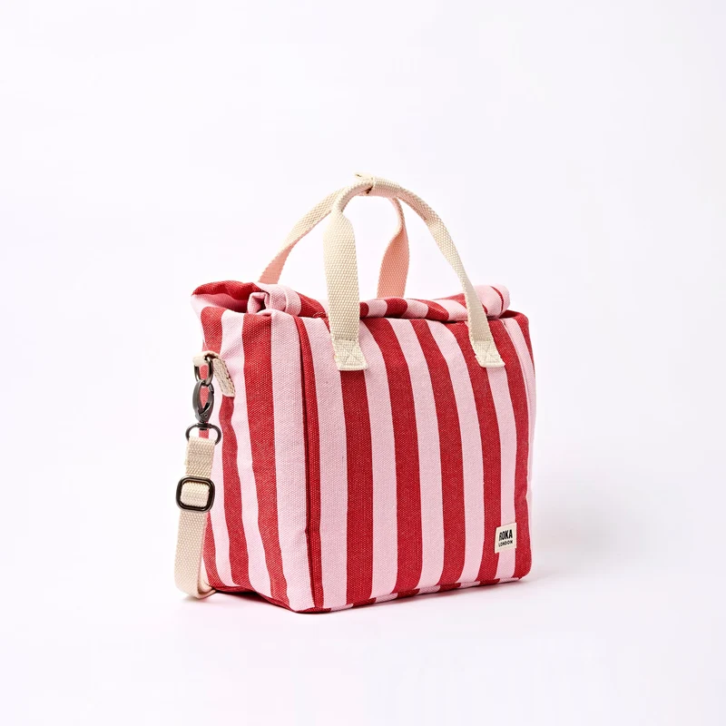 ROKA Hampstead Canvas Lunchtasche | Erdbeerstreifen