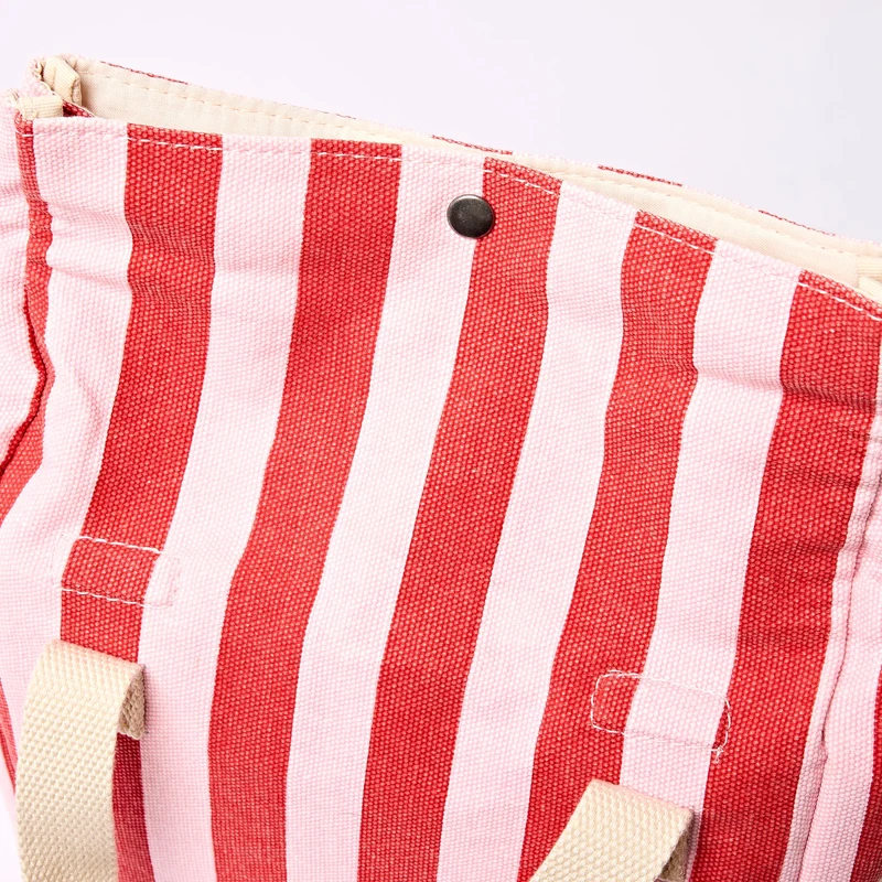 ROKA Hampstead Canvas Lunchtasche | Erdbeerstreifen