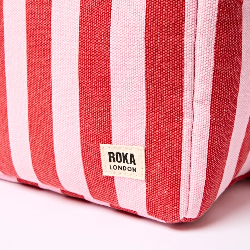 ROKA Hampstead Canvas Lunchtasche | Erdbeerstreifen