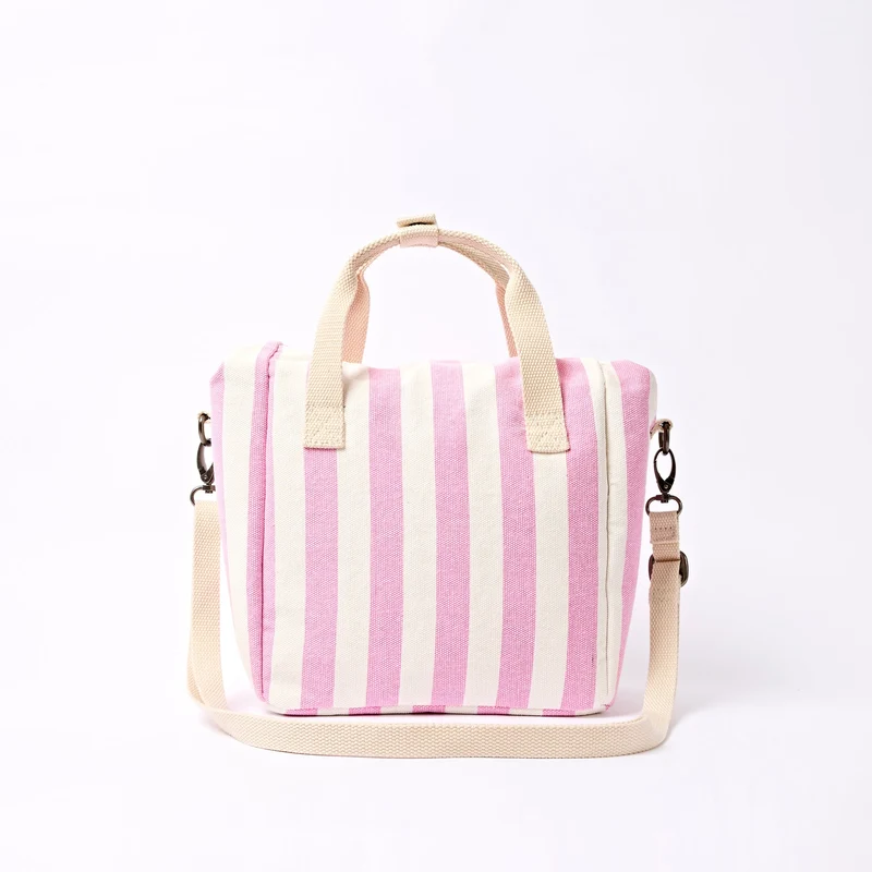 ROKA Hampstead Canvas Lunchtasche | Sorbetstreifen