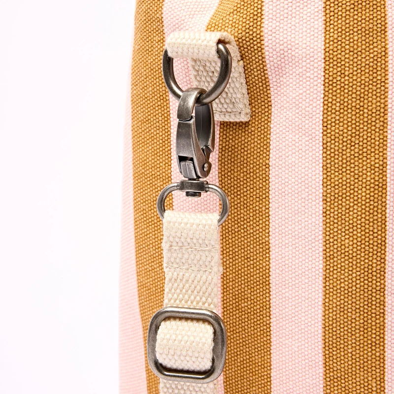 ROKA Hampstead Canvas-Lunchtasche | Roségoldene Streifen