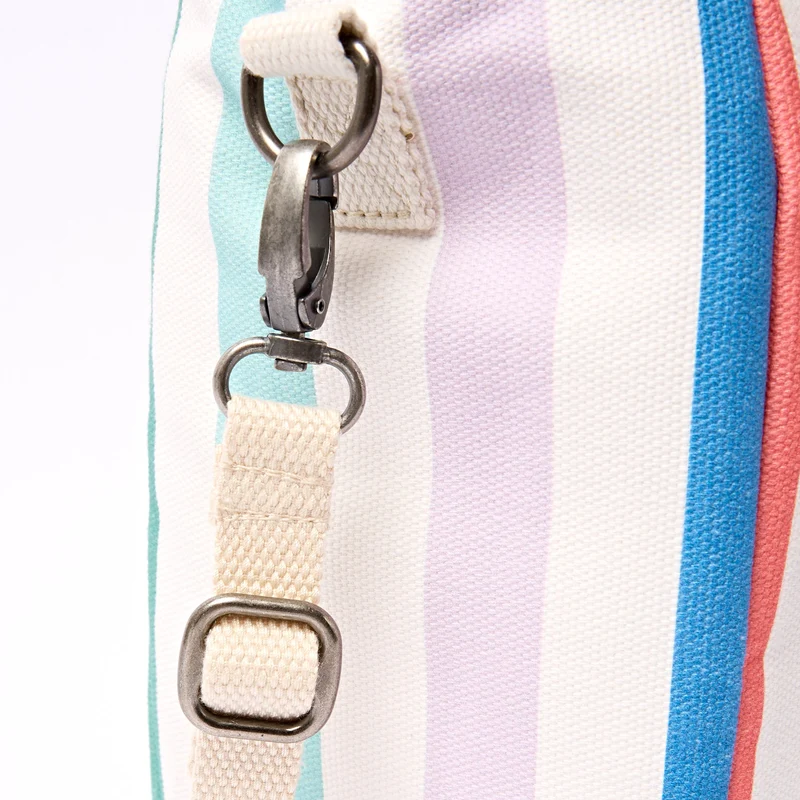 ROKA Hampstead Canvas-Lunchtasche | Pastellfarben mit Streifen