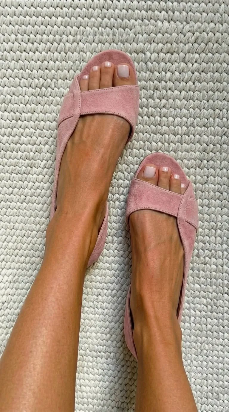 Rhana – Flache Sandale Mit Offener Zehenpartie
