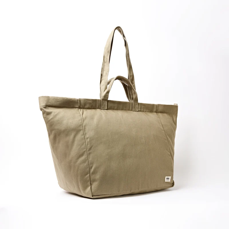 ROKA Große Marylebone-Tragetasche aus Baumwoll-Canvas | Taupe